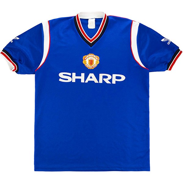 Authentic Camiseta Manchester United 3ª Retro 1984 1986 Azul